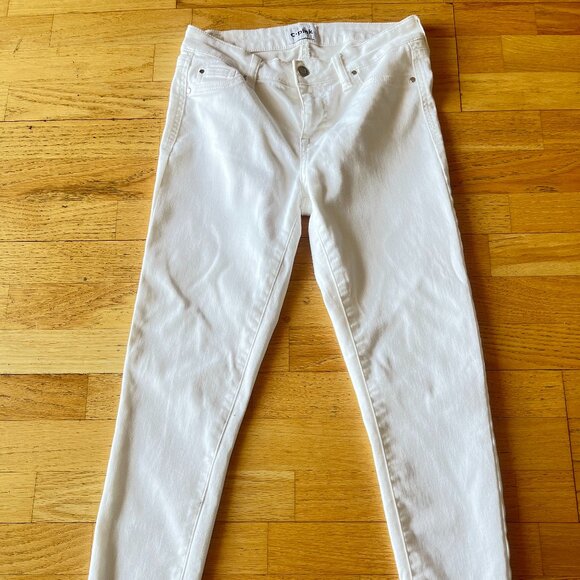 C PINK WHITE STRETCHY PANTS JEANS SIZE 5 / 27 - Picture 1 of 5